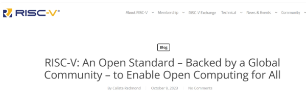 RISC-V 回应美国立法者闭源要求：开放标准很重要